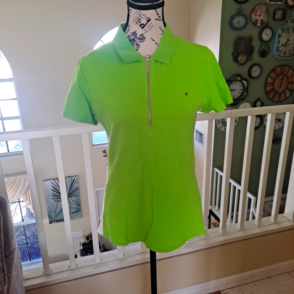 Tommy Hilfiger Women's Green Polo Shirt